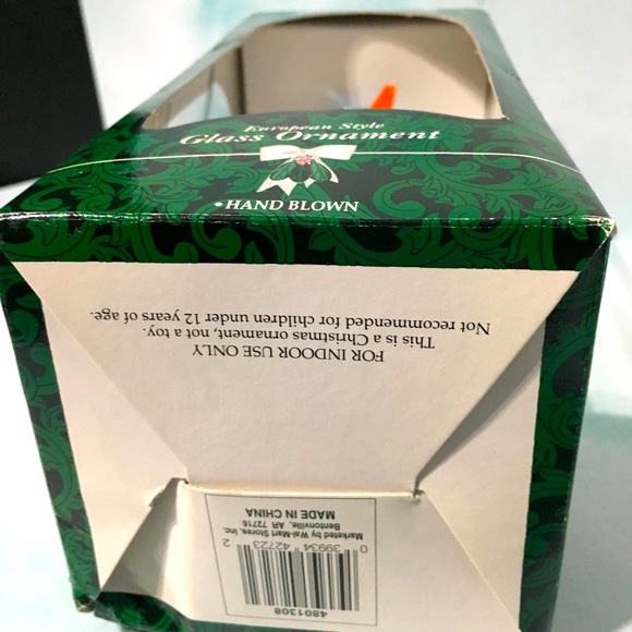 Christmas Snowman Hand Blown Glass Ornament NWT 6” - Picture 10 of 10